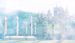 sybilltrelawneys:  HP Meme, four locations→ The Quidditch Pitch