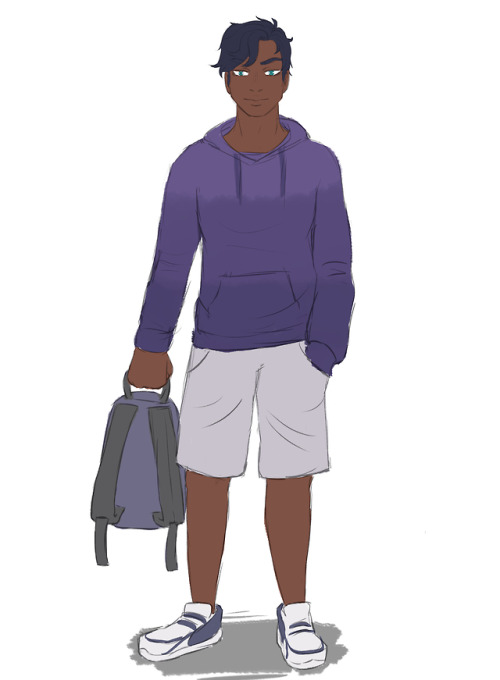 While our main character is… busy (?) Here is Derrick! he’s probably the most normal of