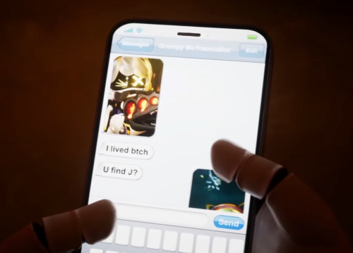Are We Just Gonna Ignore That Vs Name In Lizzys Phone Is Grumpy Mc Traumabot