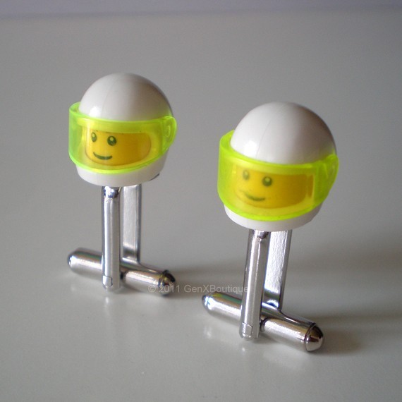 motorcycleculture:  LEGO® guy cufflinks.