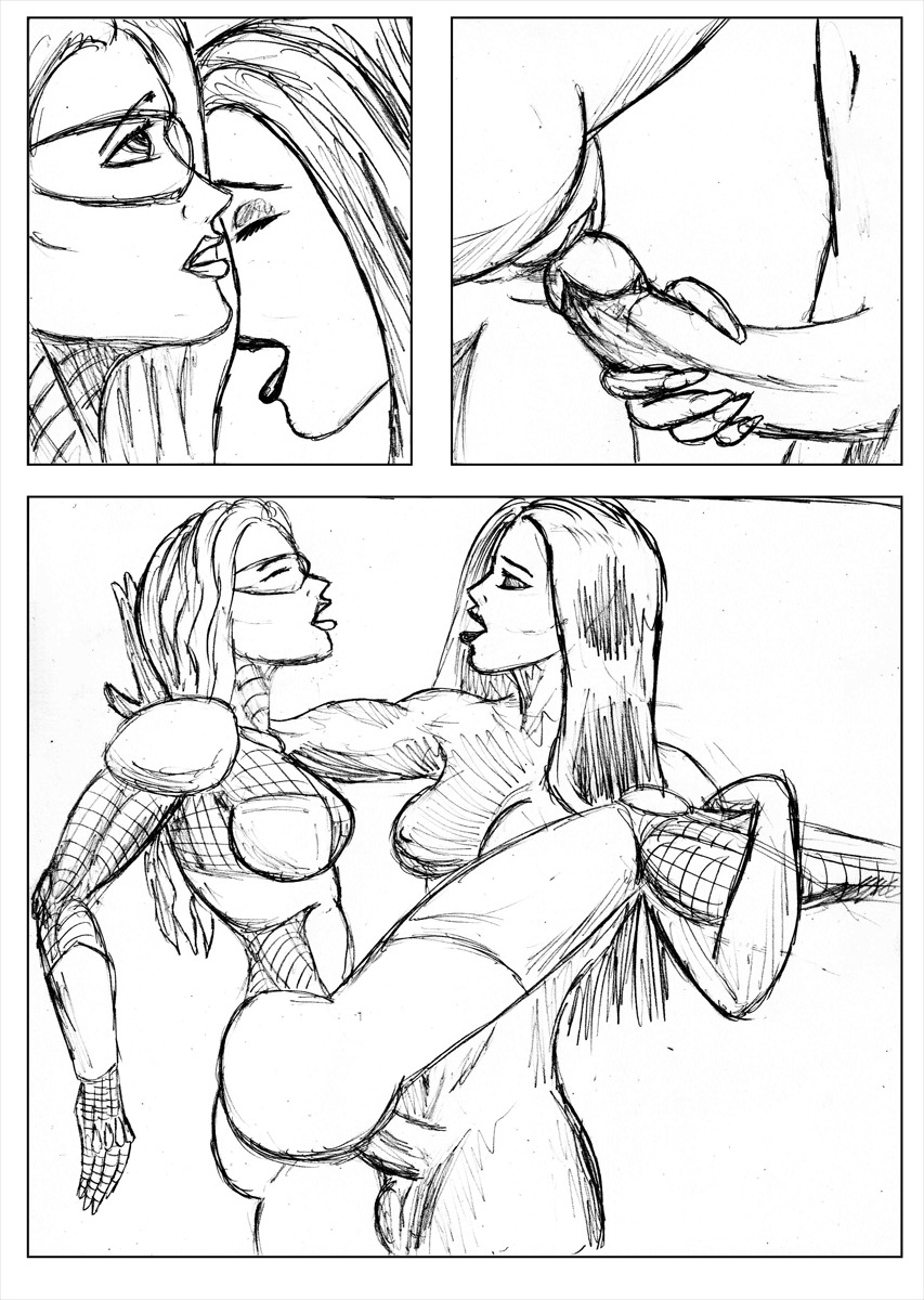 Kate Five vs Symbiote comic Page 93 Bonus 1Kate rubbed the swelling head of her symbiocock