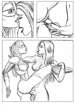 Kate Five Vs Symbiote Comic Page 93 Bonus 1Kate Rubbed The Swelling Head Of Her Symbiocock