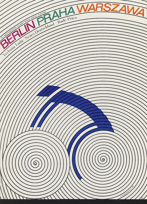 Leszek Holdanowicz, poster artwork for Peace race - Friedensfahrt, 1968. Poland.