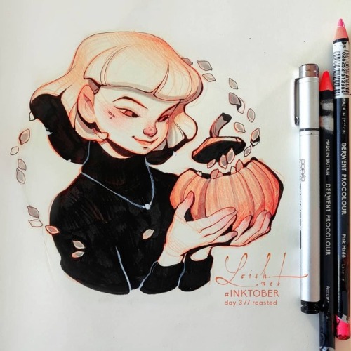 loish:more inktober stuff!! In the beginning it was PURE TORTURE for me to draw with ink, as a digit