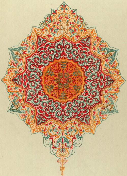smithsonianlibraries:  This decorated end page can be found in Plans, elevations, sections, and
