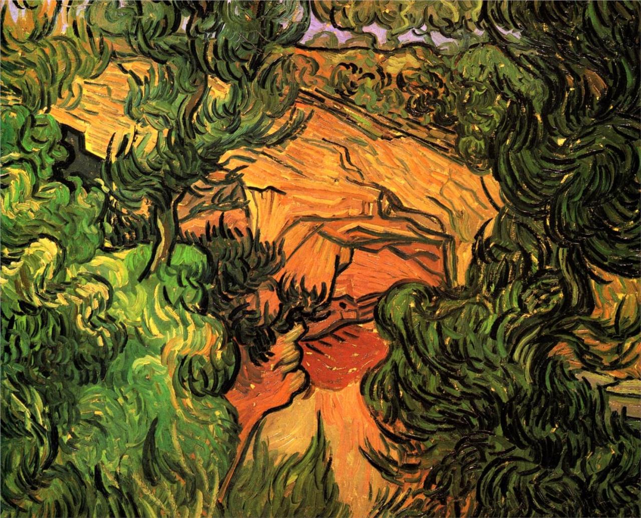 lonequixote:Entrance to a Quarry  ~ Vincent van Gogh