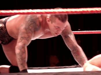 Randy Orton’s seductive crawl towards his opponent would put anyone down for the 3 count! (X)