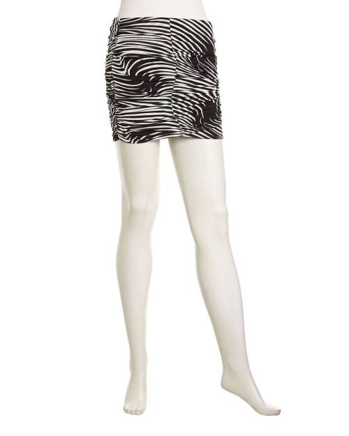 Graphic-Print Ruched MiniskirtSee what&rsquo;s on sale from Last Call on Wantering.