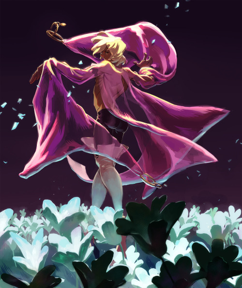 “You find yourself in a field of mysteriously glowing flowers. It feels as if you are surround