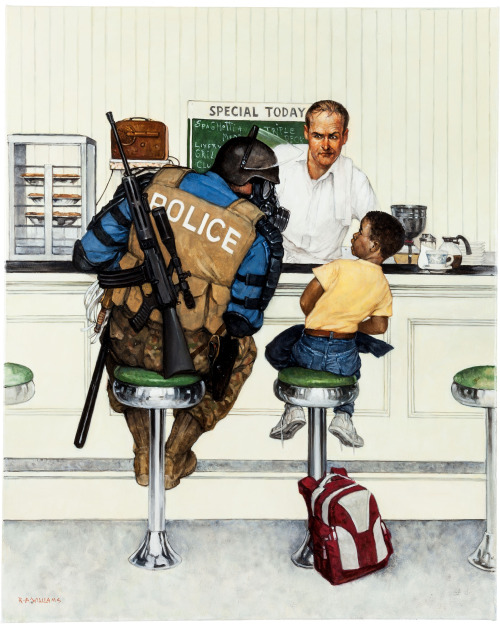 oncomics: thebristolboard: “The Militarization of the Police Department – Deadly Farce,” an original