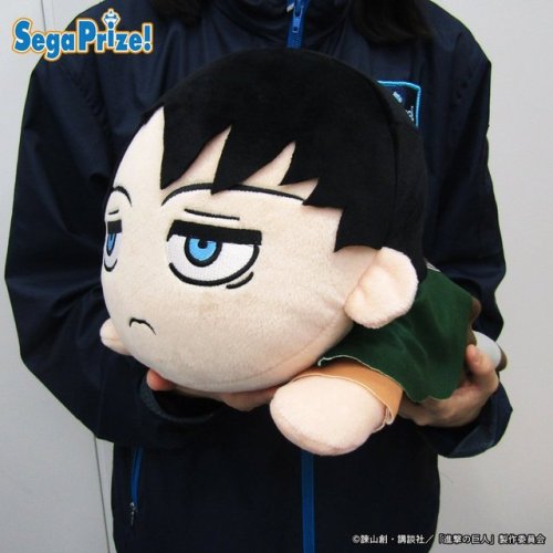 snkmerchandise: News: Sega Nesoberi SnK Ballchain Plushes Original Release Date: April 14th, 2017Retail Price: N/A (Prize) Sega has released a preview of upcoming crane game prizes in the form of Eren, Mikasa, and Levi Nesoberi ballchain plushes!  Update