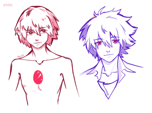 kaworu sketches from 2 months ago