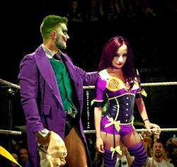 shitloadsofwrestling:  Finn Balor &amp; Sasha Banks[October 31st, 2015]