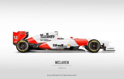 roadworthyy:  that911:  Modern F1 cars in retro liveries  Source: Motorsportretro.com  So fucking nice oh the mclaren