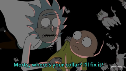 plutosafuckingplanetbitch:The thing I love most about this scene is that the second Rick gives Morty his collar, there is no new dot, not another rickle in time. Rick was absolutely certain about saving Morty, no matter what.