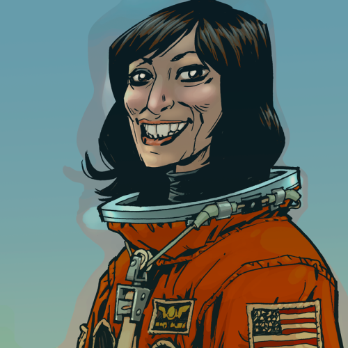 womenrockscience:  Happy Birthday NASA They just turned 55. Lets celebrate with portraits of amazing female astronauts by legendary comic book illustrator Philip J Bond Can you guess the names of the astronauts from the drawings? Check out the rest of