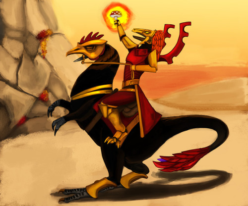 a rare frame, Lord-archon T’halia Firewing with a relic of the era of darkness, which has long