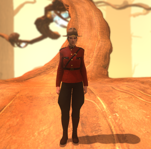 Mountie - Campaign hat, tanMountie - Red Serge jacketMountie - Breeches with gold strapping, dark gr