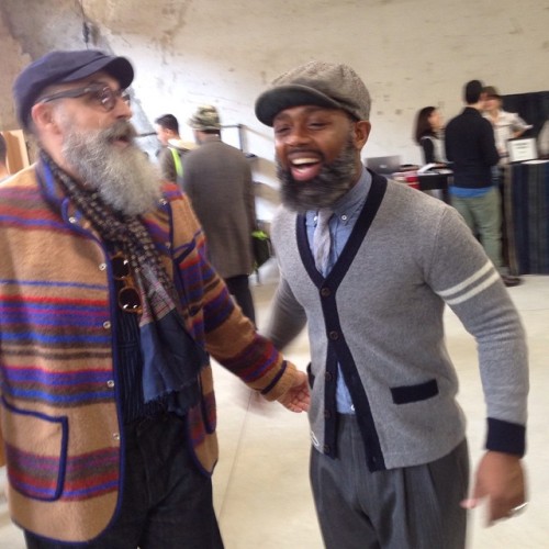 Love to laugh! Here with The amazing bearded brother Quincy Ouigi Theodore of Brooklyn Circus @thebk