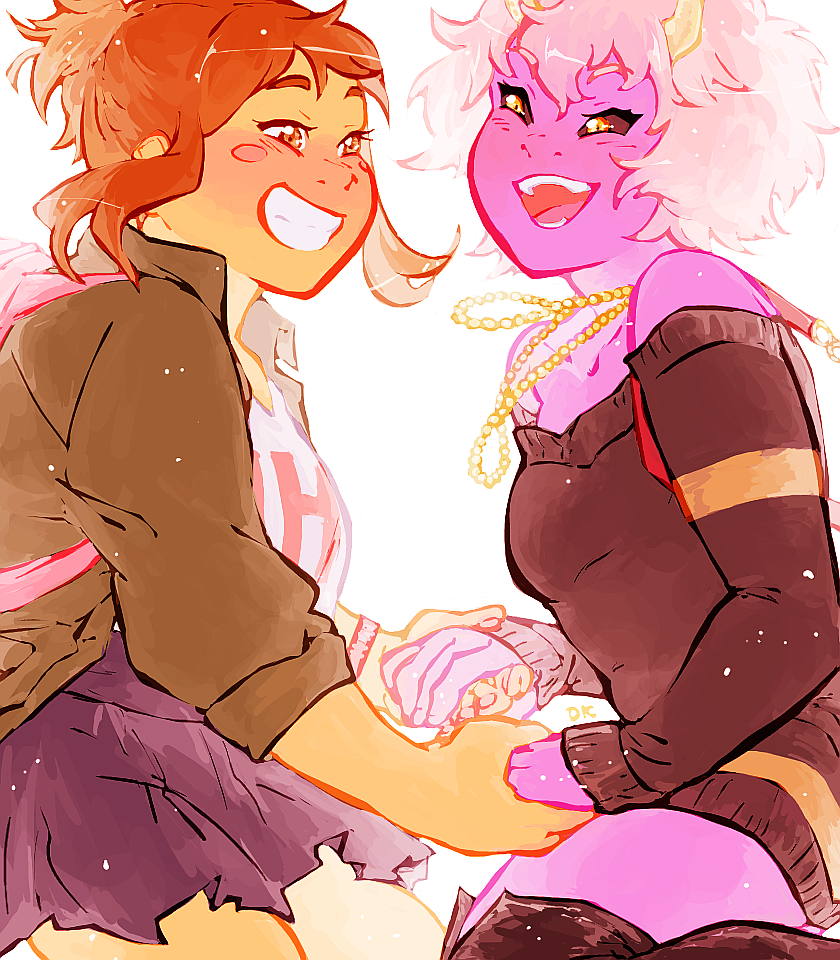 dklem:Uraraka and Mina, requested by anon!!