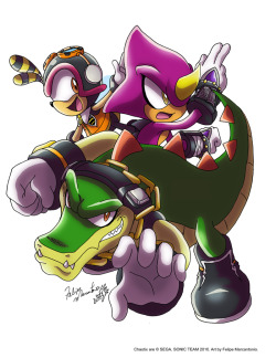 felipeyuski:  Chaotix Detectives made in 2010. Man, i miss drawing those 3. They´re really inspirating characters.
