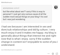 sunandfootie:littlelolitadreams:anon pointed it out and it is v tru!! my blog is becoming v much about lolita/nymphet/bdsm/ddlg culture! i am just v interested in that stuff rn but i understand if some of u are not! so i guess this is a lil warning that