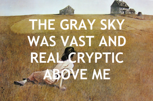 tmgarthistory: Andrew Wyeth, Christina’s World (1948) / the Mountain Goats, The Mess