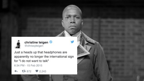 hamilton + chrissy teigen tweets