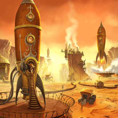 steampunktendencies:Mission: Red Planet by Andrew Bosley