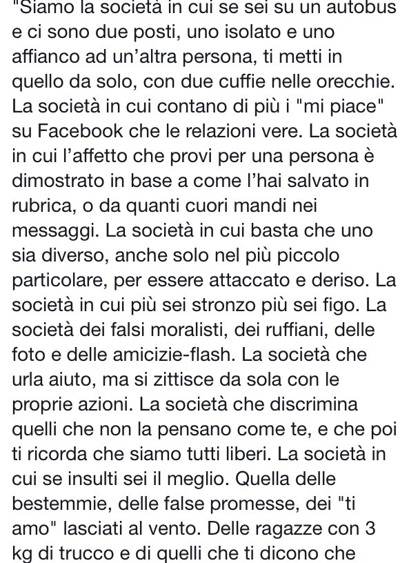 Sembri una di quelle incazzate col mondo