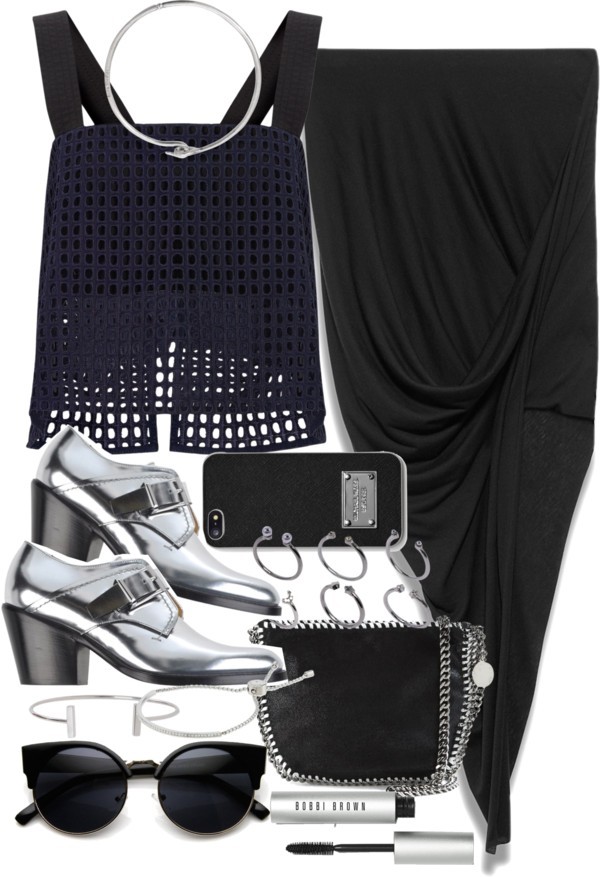 Untitled #3497 by amylal featuring buckle boots
3 1 Phillip Lim lace crop top, 585 AUD / Helmut Lang jersey skirt, 270 AUD / Barbara Bui buckle boots, 460 AUD / STELLA McCARTNEY black leather purse, 1 380 AUD / ASOS star jewelry, 10 AUD / Acne...