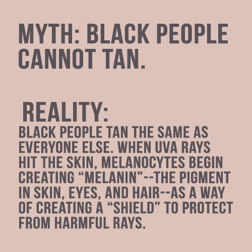 black-brat: source 1, source 2, source 3 because i always see posts by my ppl proudly boasting they dont burn and dont wear sunscreen!! kanye was #wrong when he said he too black to burn from sun rays!! please bee careful and get u a good sunscreen. :