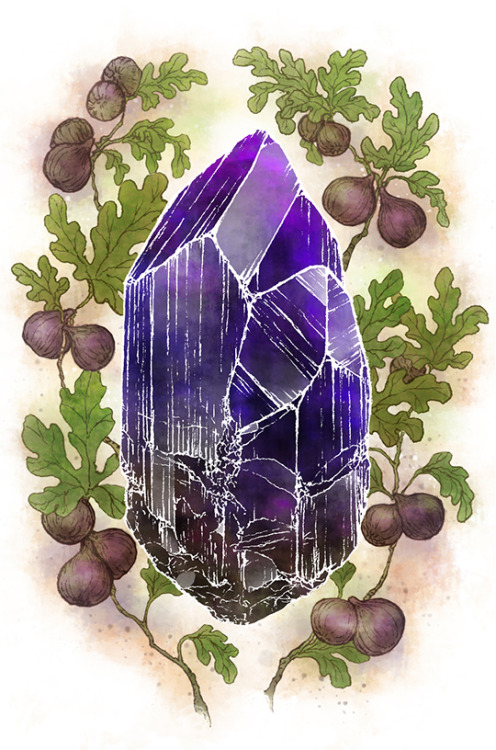 Telluric Tarot- Tanzanite and fig treeTarot equivalent to the Queen of Pentacles- Fertility, nurturi