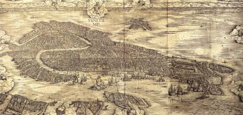 renaissance-art:  Jacopo de Barbari c. 1500 Plan of Venice