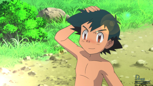 th3dm0n:  Ash Ketchum - Say Cheese!Having some spare time on his own, Clemont built himself a new camera, and he asked Ash to help try it out. :3Original Artwork (Screenshot) is from the Pokemon X&Y Anime Series, Episode  “Serena, Hatsu Get!? Yancham