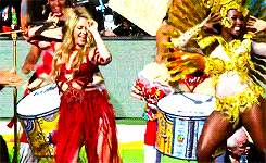  Shakira performing at the FIFA World Cup closing ceremonies (2006, 2010, 2014) 