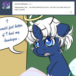 ask-poison-joke:  Lapiz : I…I will try  (( Lapiz is hypersensitive and has a very bad opinion of himself . And when you feel so much bad about you , it’s really hard to believe the people who telling that you are a good person . You have more facilities