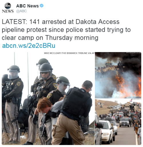 thingstolovefor:Militarized Police and National Guard Attack #NoDAPL Protest Camp If this doesn’t op