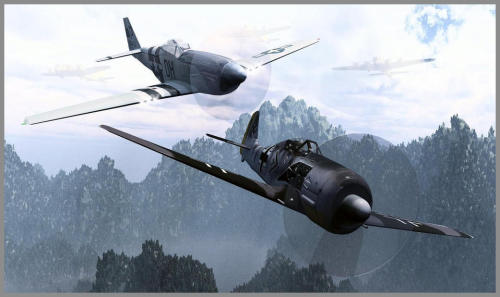 Mustang Overshooting a FW 190