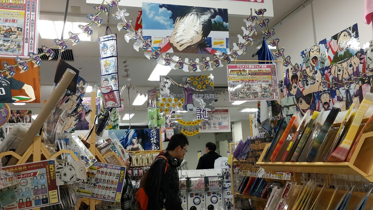 partridge-sensei:  Midousuji’s birthday celebration in Animate Akihabara. 