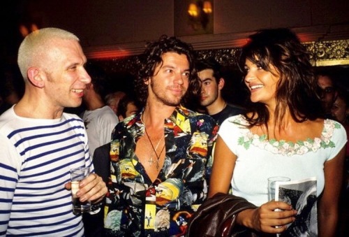 Michael Hutchence and Helena Christensen, Jean Paul Gaultier party, 1993. Paris, France.