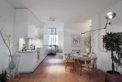 internalisecarlo:  Small space: a Stockholm apartment that uses a smart yet stylish and industrial-inspired separé.