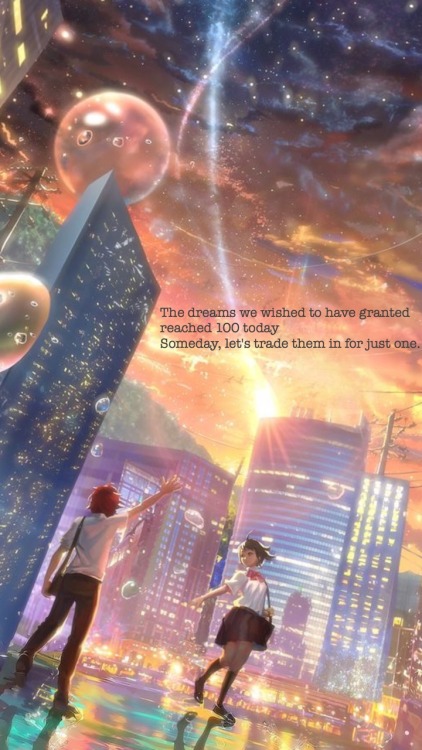 lockscreenalala:Kimi No Na WaRADWIMPS - Nandemonaiya• like or reblog if you save• follow for more