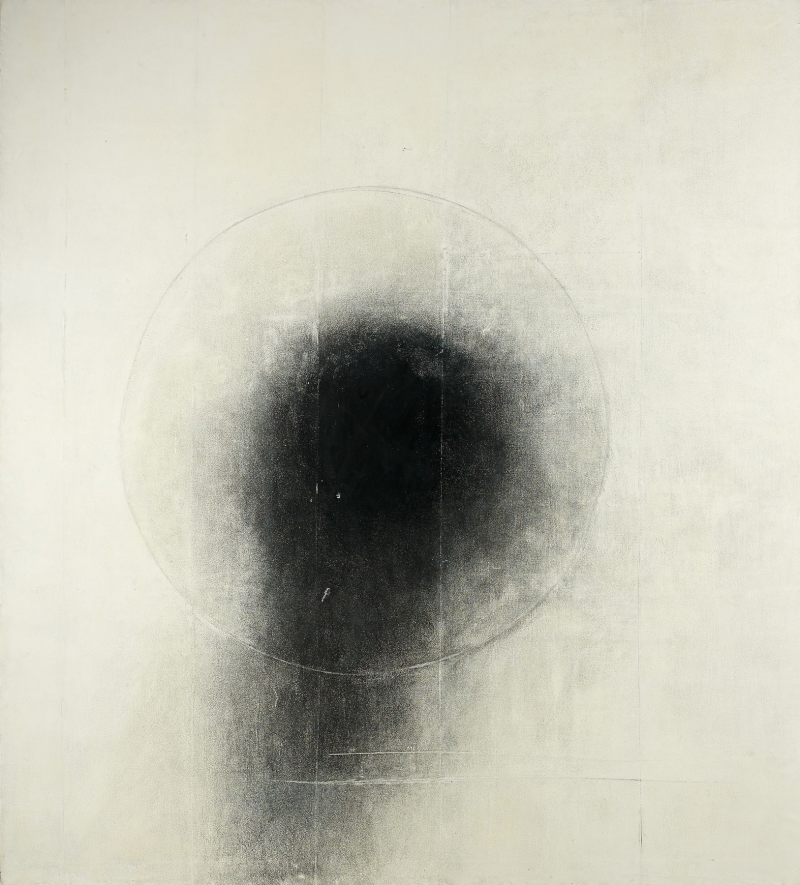 thunderstruck9:Jean Degottex (French, 1918-1988), Horsphère blanche, 1977. Oil on