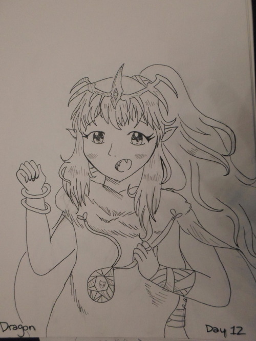 Drew Tiki from Fire Emblem, the hands I surprisingly didn’t use reference for so I’m kinda proud of 