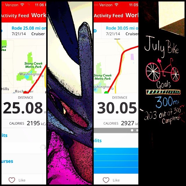 55 miles total today! 25 before work 30 after. I’m only 97 miles away from completing 300 miles for the month of July. #yay #cycling #cardio #legday #weightloss #beastmode #training #biking #biketrail #mapmyride #macomborchardtrail #longday...