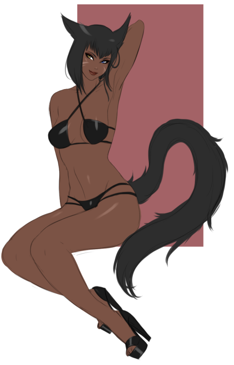 Porn photo A very sexy and and simple Miqo’te commission