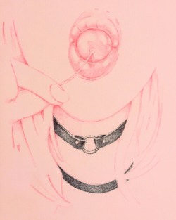 ismaelguerrier:  Girl with Cherry  (Color pencil on paper) 