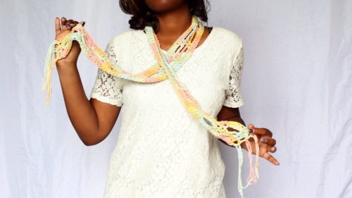 Sharing a Free Crochet Pattern // Spring Fringe Crochet Scarf up on the Blog now!  thedreamcr