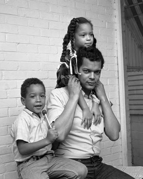 milkandheavysugar: Civil rights activist Julian Bond with two of his children, Phyllis Jane Bond &am